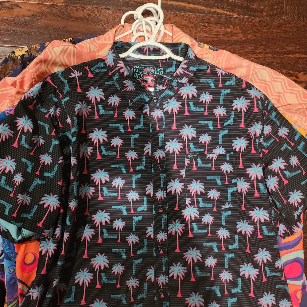 Vibrant Palm Print Casual Shirt